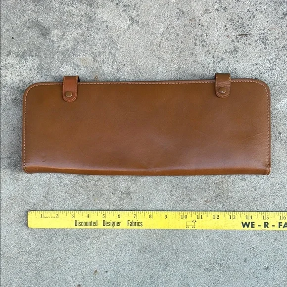 Vintage Brown Leather Men's Tie Holder - Picture 4 of 9